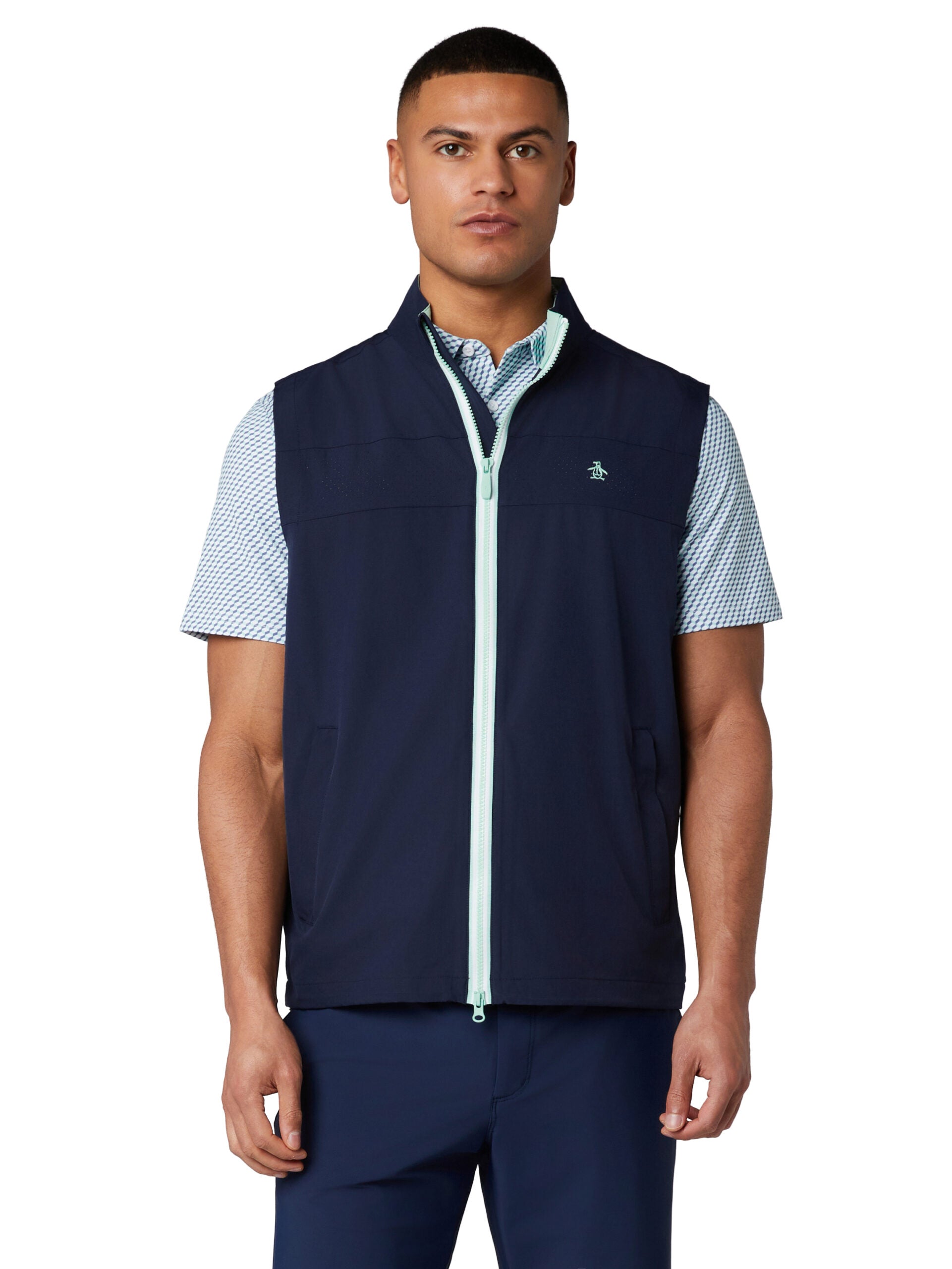 Original Penguin Golf Heritage LW Vest Men's L green