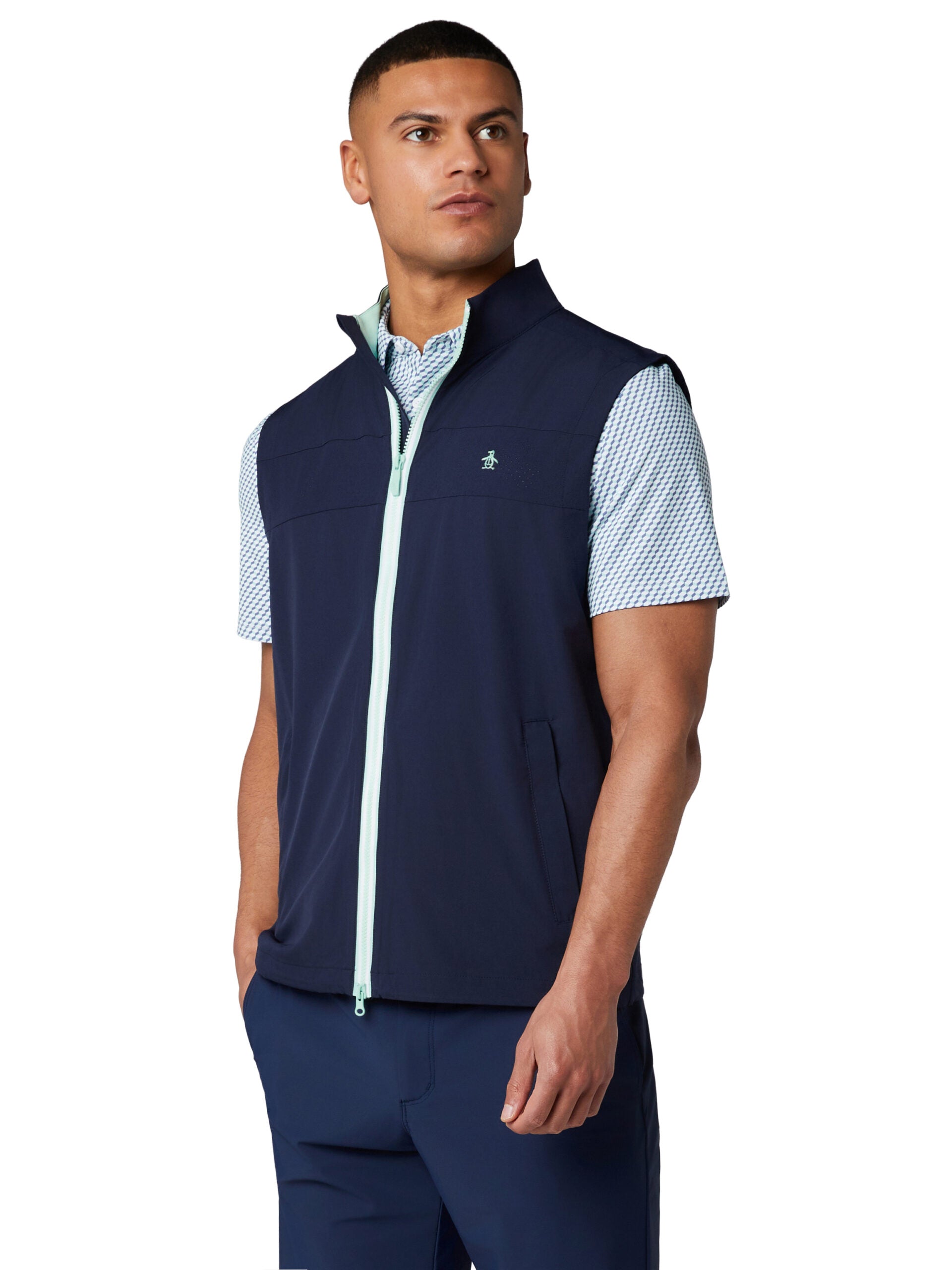 Original Penguin Golf Heritage LW Vest Men's L green