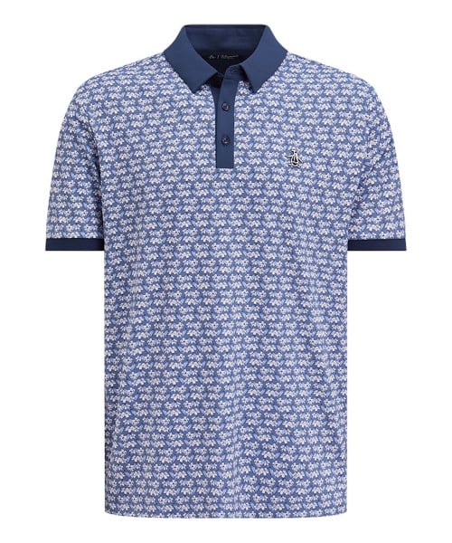 Penguin Mini Floral Print Polo Herren M blau