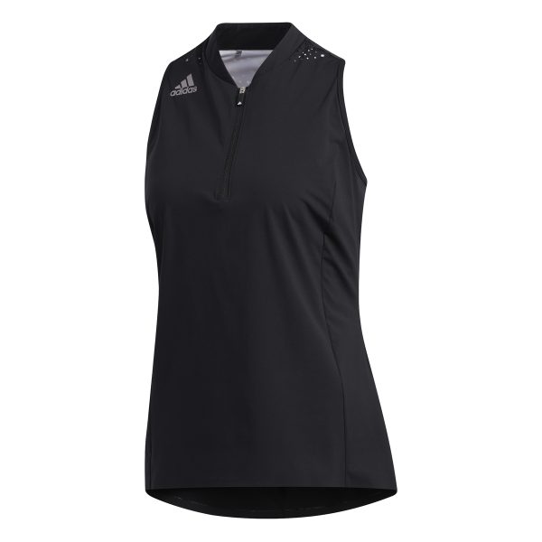 adidas Perforated Color Pop Sleeveless Polo Damen schwarz