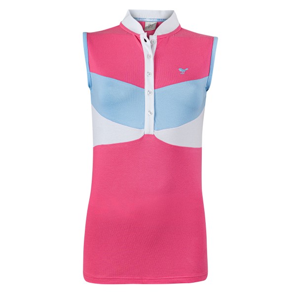 Girls Golf Tribecca Sleeveless Polo Damen L pink