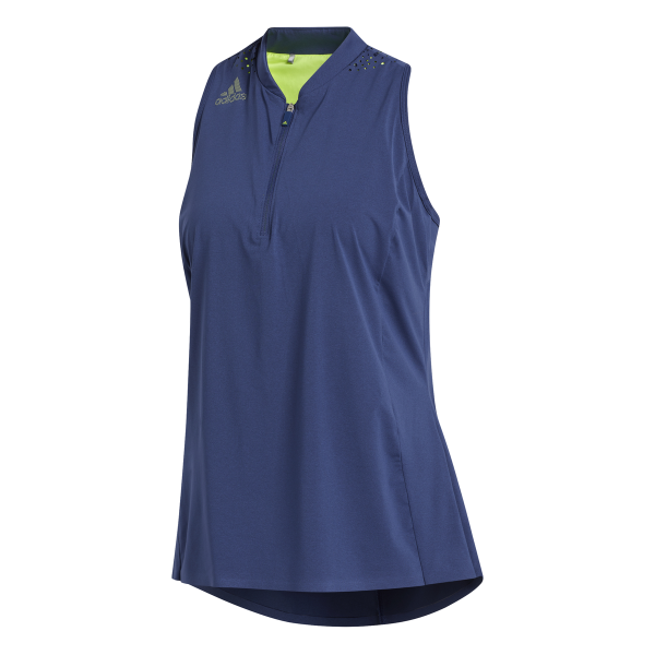 adidas Perforated Color Pop Sleeveless Polo Damen blau 