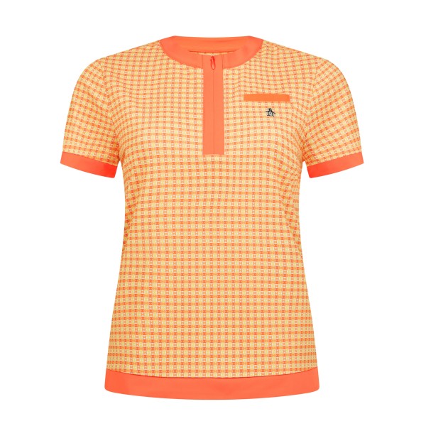 Original Penguin Golf PETES BOWTIE COLORBLOCK Polo Damen L orange