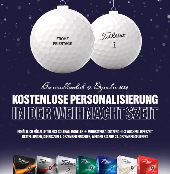 Titleist Weihnachtsaktion Golfbälle (kostenloser Druck) 12Stk.