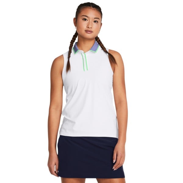 Under Armour Iso-Chill SL Polo Damen L weiss/silber