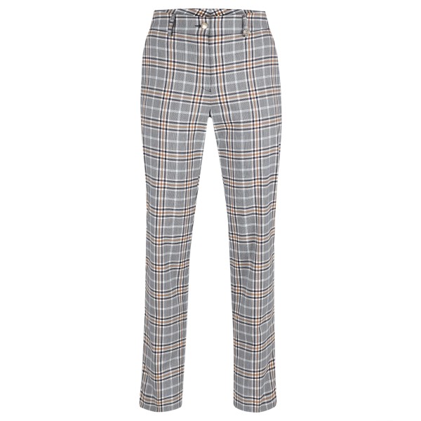 Golfino Blossom checked Stretch 7/8-Hose Damen weiß/navy