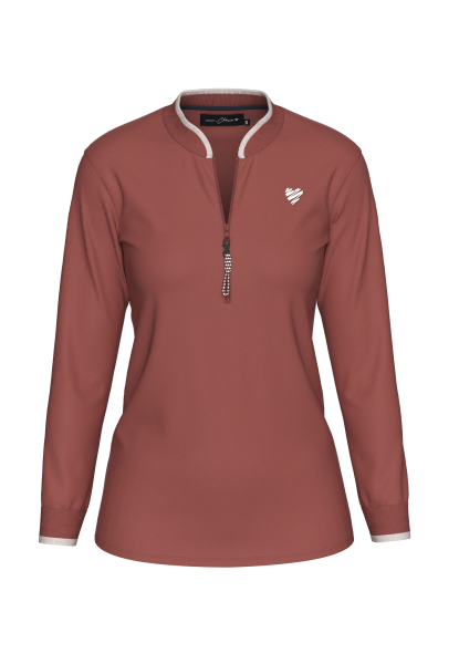 cœurs de CHERIE SPORTY POLO Damen XS braun