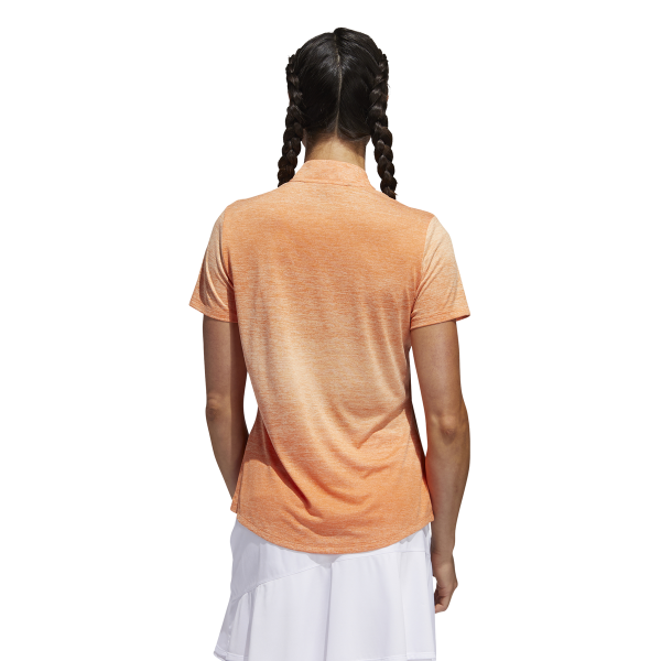 adidas Gradient Shorts Sleeve Polo Damen orange XS