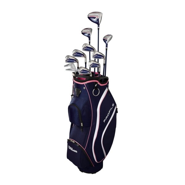 Wilson Staff Profile Komplettset Damen Dr,Holz5,Hybrid5,Eisen6-PW,SW,Putter,Cartbag Graphit Lady Flex Rechtshänder Standard