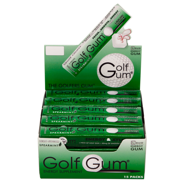 Golf Gum Koffein Kaugummi 15 Pack / 75 Stück