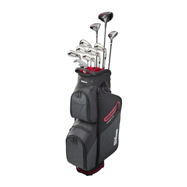 Wilson Staff Profile Komplettset Herren Rechtshänder Dr,Holz5,Hybrid5,Eisen6-PW,SW,Putter,Bag Regular Flex +1inch Graphit