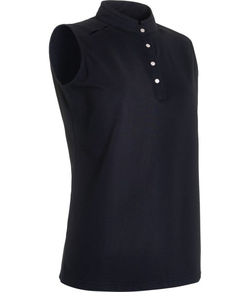 Abacus Cally Sleeveless Polo Damen schwarz 